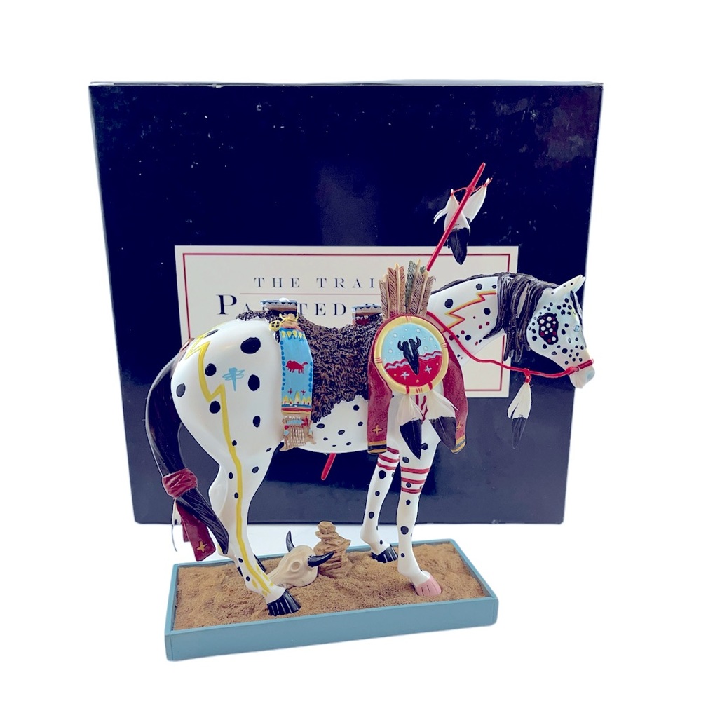 The Trail of Painted Ponies WAR PONY #1452 Resin Fig. Retired in 5/2007